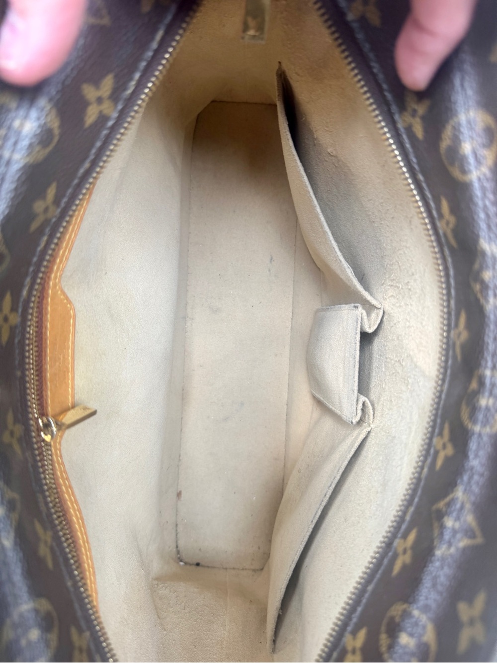 Louis Vuitton Monogram Canvas Tote in Brown with Tan Straps - Picture 3 of 7